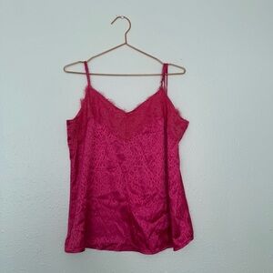 Vine & Love Vibrant Pink Lace Camisole